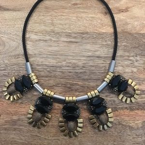 J. Crew Silver and Gold Statement Necklace